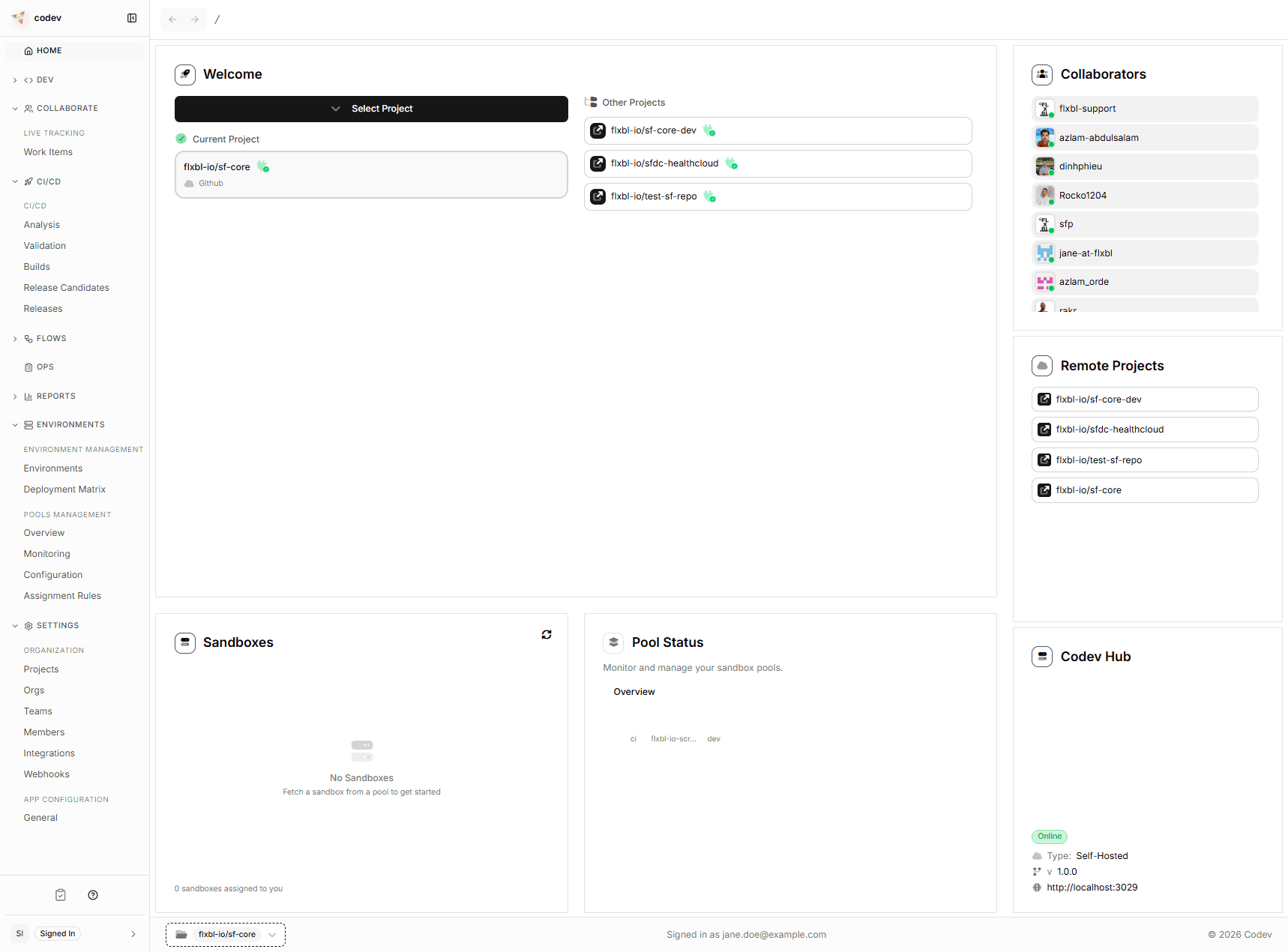 codev dashboard