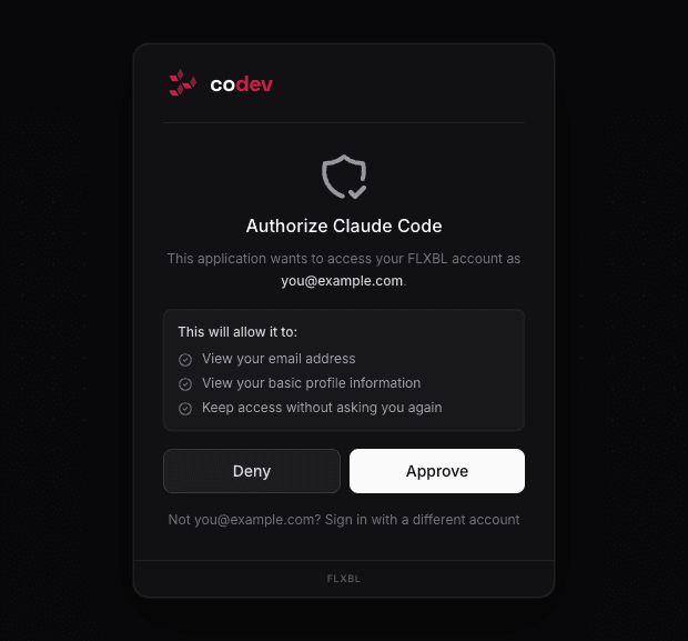 The authorization screen shown when an agent connects for the first time